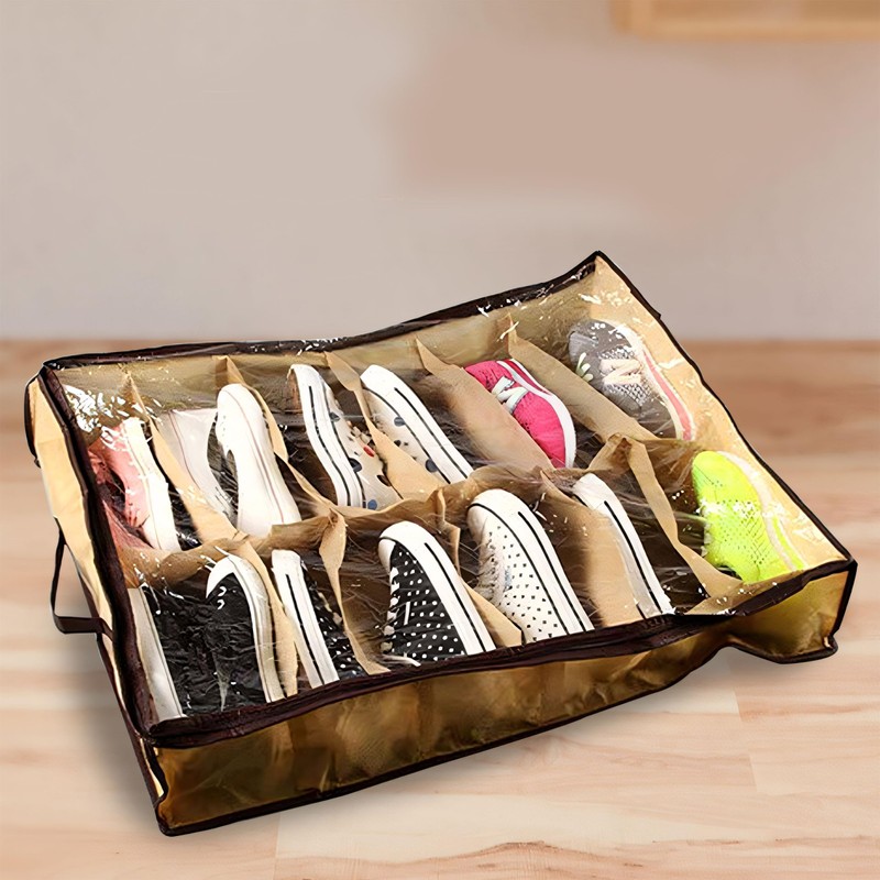 Retoo Underbed Storage Box for Shoes, Foldable Underbed Storage Boxes,