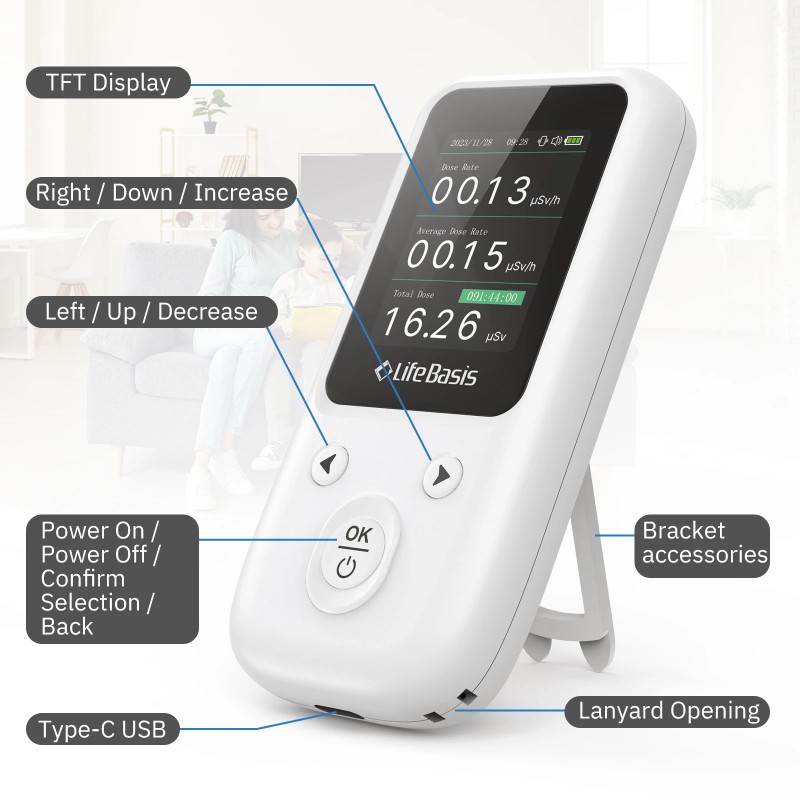 Modern Household Geiger Counter ABS Nuclear Radiation Detector for Radioactive