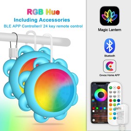 BOLEISE 20W LED Pool Lights, Color Changing Swimming Pool Light with Remote APP Control, IP68 Waterproof Underwater Submersible LED Lights for Inground, Above Ground, Indoor & Outdoor Pools (2pcs)