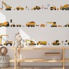 QUCHENG Excavator Wall Stickers Construction Vehicles Decals Bulldozer Decorations Nursery