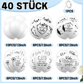 40 x Funeral Balloons - Mourning, Commemoration, Funeral Memorial Balloons - We Miss You for Funeral Ceremony, Anniversary, Memorial Services