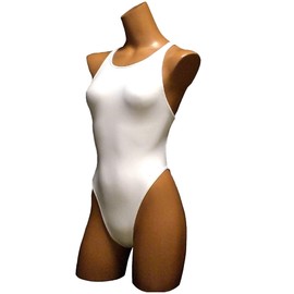 1041 Japanese Leotard, Rhythmic Gymnastics, 2-Way (White, 19LL)