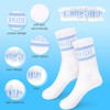 Blue White Bride Socks, Elastic Soft Bridal Socks bride To