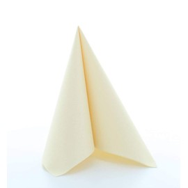 Softpoint Napkins 2-Ply 40 x 40 cm | 1/4 Fold | Soft as Tissue and Stable Like Airlaid | Practical Disposable Napkin with Softpoint Embossing | Pack of 50 | (Cream)