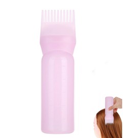 Carrot Comb Applicators Hair Oil Applicator Hair Colour Bottles with Scale Suitable for Hair Colouring at Home (Pink)