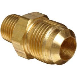 Anderson Metals - 54048-0606 Brass Tube Fitting, Half-Union, 3/8" Flare x 3/8" Male Pipe