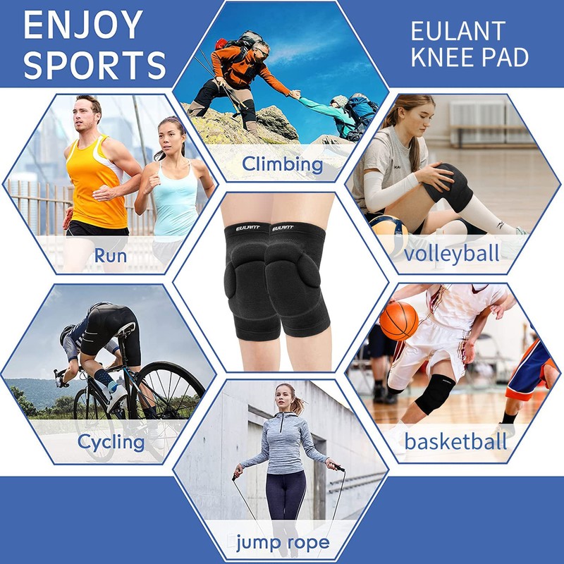 EULANT Knee Pads Volleyball for Juniors & Adults, Soft Anti-Collision