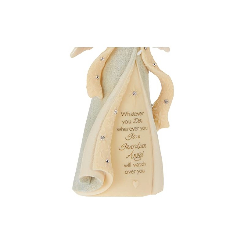 Enesco Foundations Guardian Angel Figurine, 4.72 Inch, Multicolor