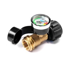 WEDIOU Propane Tank Gauge with 3 Color Indication - Universal Gas Level Indicator for 5-40 lb LP Tanks, QCC1/Type 1 Connection, Compatible with RV Camper, Grill, Heater