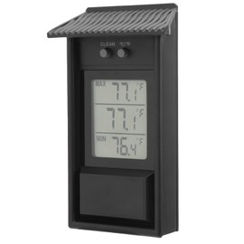 Thermometer Outdoor, Garden Digital Thermometer Outside Min Thermometer Wall Mounted Temperature Meter for Garden Greenhouse ‑20‑50℃ accuracy ±1℃