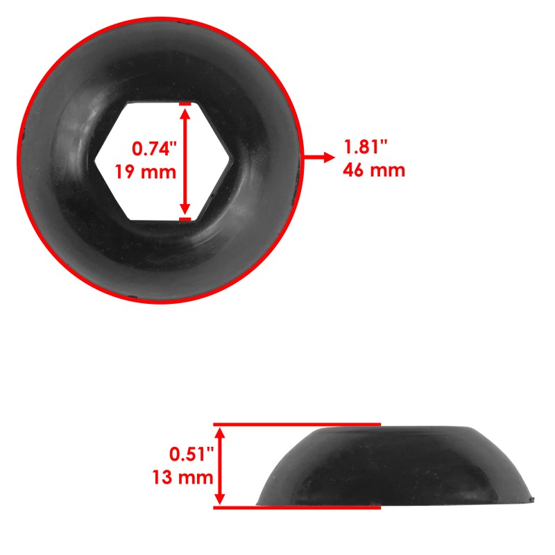 Caltric Front Strut Shock Pivot Ball & Bumper for Polaris