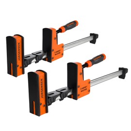JORGENSEN 18-Inch Parallel Bar Clamp, Heavy-Duty Cabinet Master Clamp for Woodworking Glue-Up, 2200 lbs Force, Quick Release, Spreader Function, 2-Pack