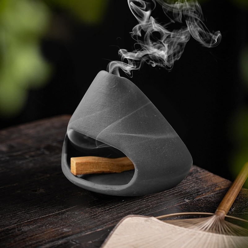MrMrKura Palo Santo Holder Ceramic Incense Burner Holder Sage Holder