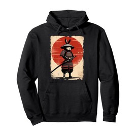 Samurai Rabbit Warrior Japanese Tradition Aesthetic Pullover Hoodie