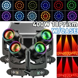 U`King 400W Moving Head LED Light RGBW Gobo Beam Stage 18Prism DJ Lights Disco Show DMX - Only a Flight CaseNO Light