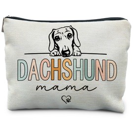 RYYCDOI dachshund makeup bag, dachshund gifts for women, gifts for dachshund lovers, dachshund mama cosmetic bag makeup pouch