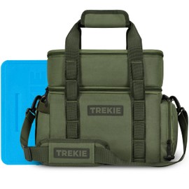 TREKIE Lunch Bag with Large Ice Pack - Insulated Lunch Box for Men, Women, Adults - Tactical Lunchbox Soft Thermal Cooler for Work, Travel, Beach, Camping