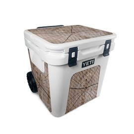 MightySkins Carbon Fiber Skin Compatible With Yeti Roadie 48 Wheeled Cooler - Tree Rings | Protective, Durable Textured Carbon Fiber Finish | Easy To Apply, Remove, and Change Styles | Made in the USA