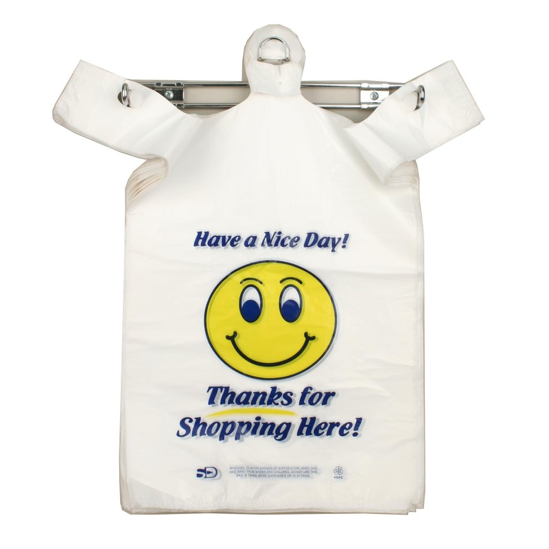 Wall Mount Plastic Grocery Bag Holder/Dispenser - T-Shirt Bag Rack