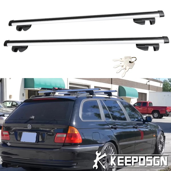 KEEPDSGN Pair For E46 Wagon 53" Roof Rack Cross Bars