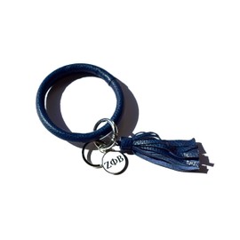 Sorority Shop - Zeta Phi Beta Bangle Keychain - Ring Keychain with Engraved Disc