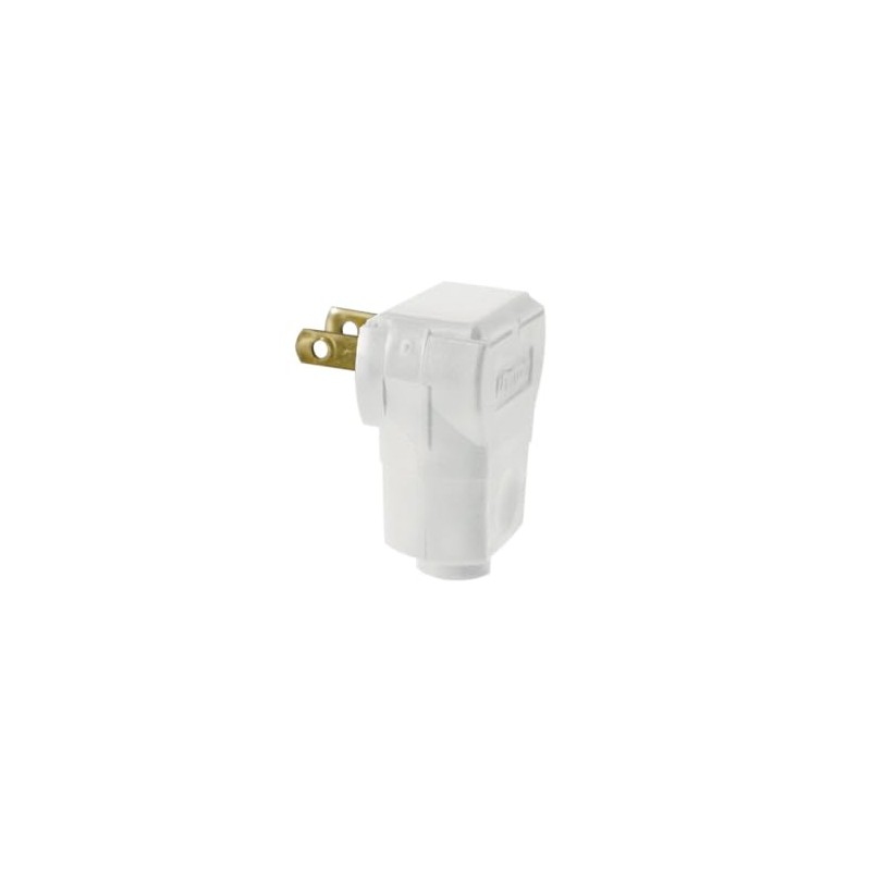 Leviton 15 Amp, 125 Volt 2-Pole 2-Wire, Non-Polarized Angle Plug,