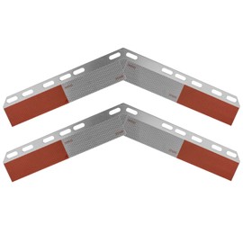 CHDT66 Aluminum Mud Flap Reflective Strip Kit with DOT-2 Certified Reflective Strips 24"x 3" - for Rear Spring Loaded Mud Flap Hangers - Pack of 2 pcs (1 Pair), Equal Angle Down Type, KSC-RT35