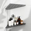 Matte Black Shower Corner Shelf 10-inch 2 Pcs Wall Mount