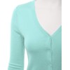 EIMIN - Suéter de punto elástico con cuello en V