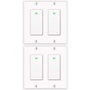 Alexa Light Switch, Double Smart WiFi Light Switches, Smart Switch