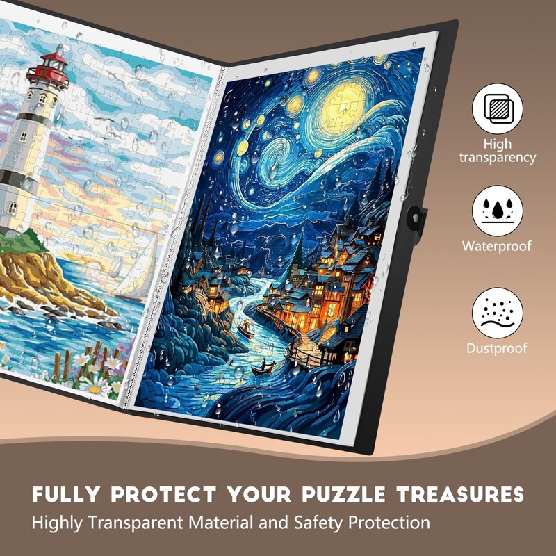 KOSTBAR Puzzle Storage Folder for 1000-Pieces with 24 Puzzle Saver