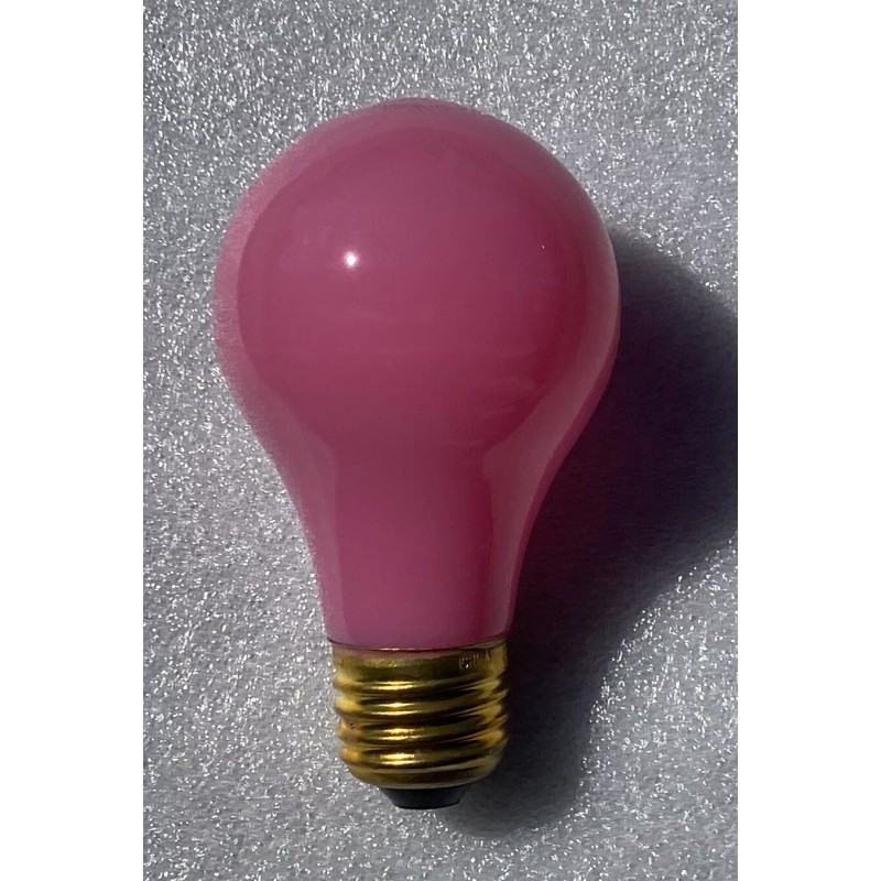 Guaranteed Pink 60 Watt A19 LightBulb 60A19/CP 130V Ceramic Pink