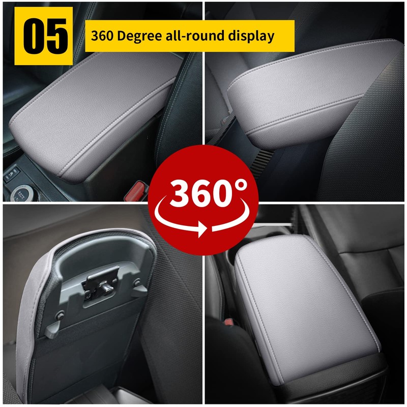 AOMSAZTO Grey Armrest Console Cover for Civic 2012-2015 Honda Middle