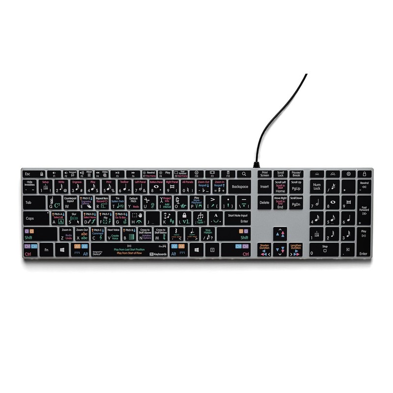 KB Covers Dorico Backlit Pro Aluminum Keyboard - Windows -