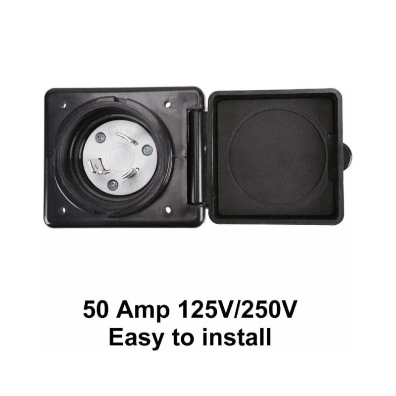 TREK POWER 50AMP RV Power Twist Lock Plug Inlet 125V/250V