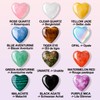 12 Heart Stones Lucky Charm, Colourful Crystals for Gifting