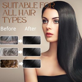 Champú para teñir el cabello 4 en 1 para cubrir las canas, nueva fórmula, champú semipermanente a base de hierbas para teñir el cabello, hidratante, b