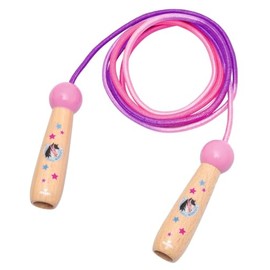 moses. Horse Skipping Rope, Adjustable Length Jump Rope (220 cm) with Wooden Handles and Cute Horse Motifs, Great Gift for Horse Fans, Outdoor Toy for Children from 6 Years