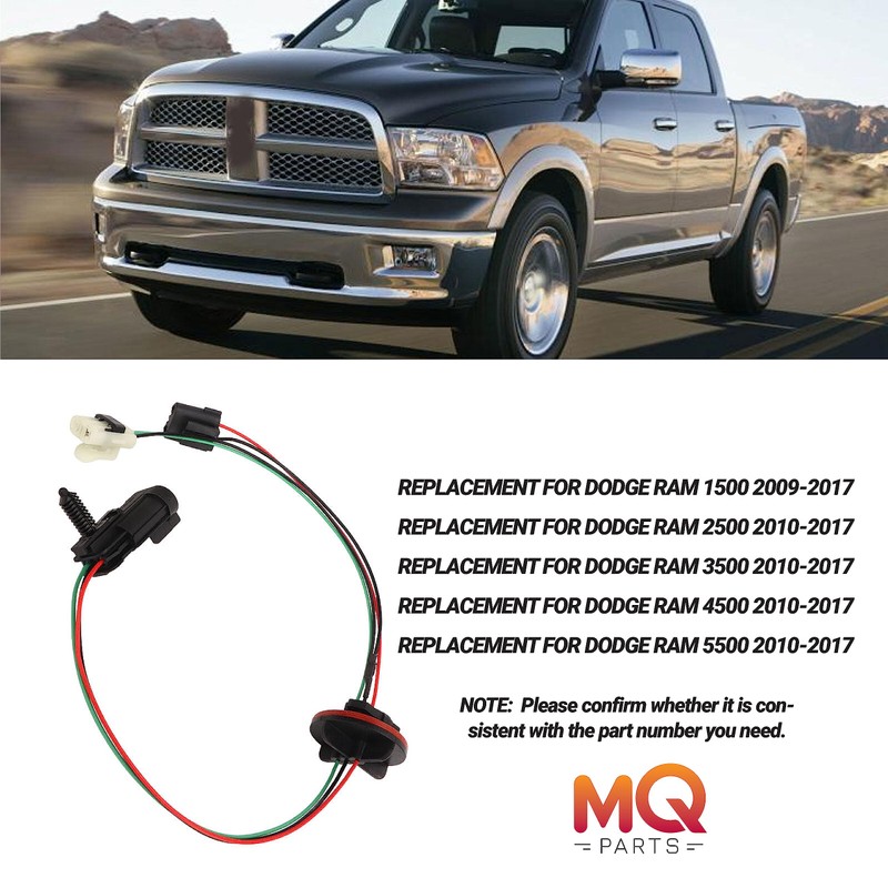 MQparts 2PCS 68193062AB Headlight Lamp Wiring Harness Compatible with Dodge
