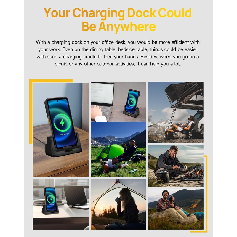 Ulefone Armor 26 Ultra 33W Desk Charging Dock, Wireless Charging