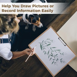 4PCS Extra Large Clipboards, 13’’ x 17’’ Clipboard, A3 Horizontal Wooden Clip Boards, Low Profile Clip Art Clipboard for Drawing, Sketching, Art Supplies, Landscape for Home Office