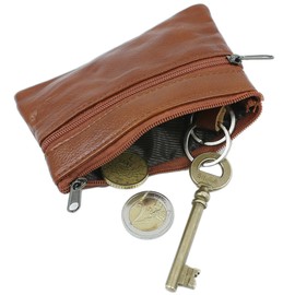 YEHMAN Flache Geldbörse aus echtem Rindsleder, für Hosentasche und Jacke, gold, gold
