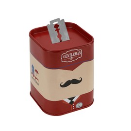 1 Pack Razor Blade Disposal Container for Safety Razor Blade, Detachable Safe Blade Bank for Used Leaf Razor, Large Capacity Razor Iron Disposal Case (Red A)