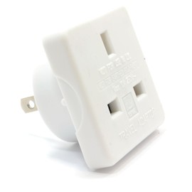 kenable US/USA/United States Travel Adapter Plug to UK 3 pin Socket White