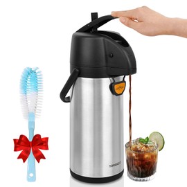 Airpot Coffee Dispenser Thermal with Pump,3L/102 Oz Insulated Stainless Steel Large Airpot Coffee Carafe Lever Action for Hot/Cold Water,Thermal Carafe for Hot Cocoa for Parties