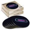 8 x Round Coasters - Neon Sign Design Kingsley Name