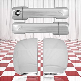 Brighter Design Set of Four Chrome Door Handle Covers for Toyota Tundra 2007-2021 Double Cab