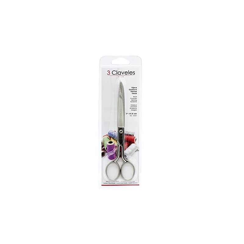 3 Claveles Castilian Sewing Shears 7 Inches