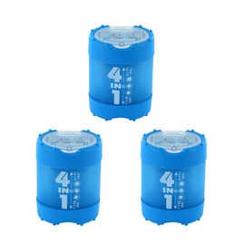 KUM - Waist Crayon with 4 en 1 Réservoir Blue, lot de 3