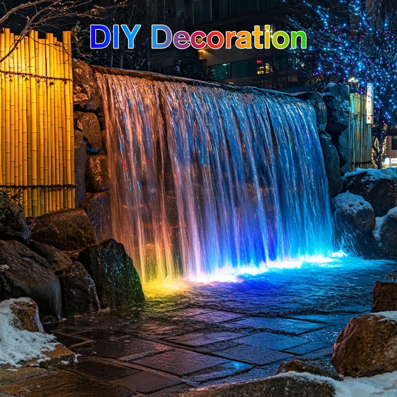POPOSOAP Pond Lights with Timer, RGB Colors Underwater Pond Lights